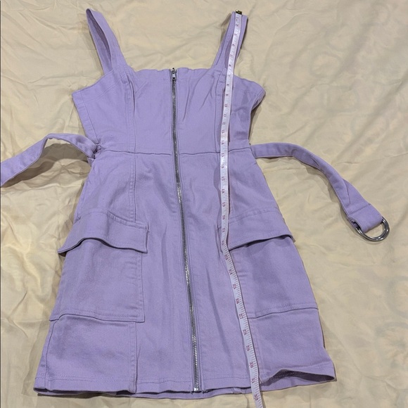 Divided Lavender Mini Jumper with Belt - Picture 7 of 9